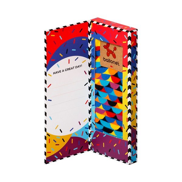 Happy Birthday Socks Card with Sunset zokni ajándékcsomagolásban, méret 41 - 46 - Ballonet Socks-image-3
