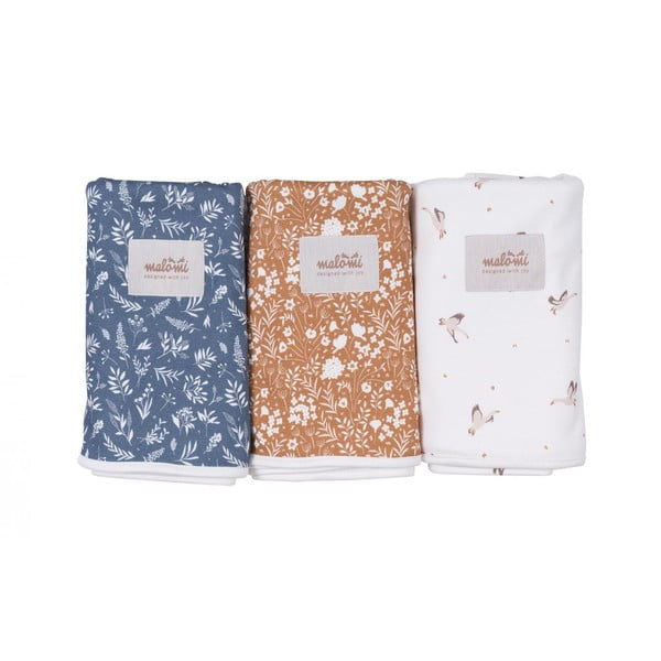 Sötétkék organikus pamut gyerek takaró 110x140 cm Organic – Malomi Kids-image-1