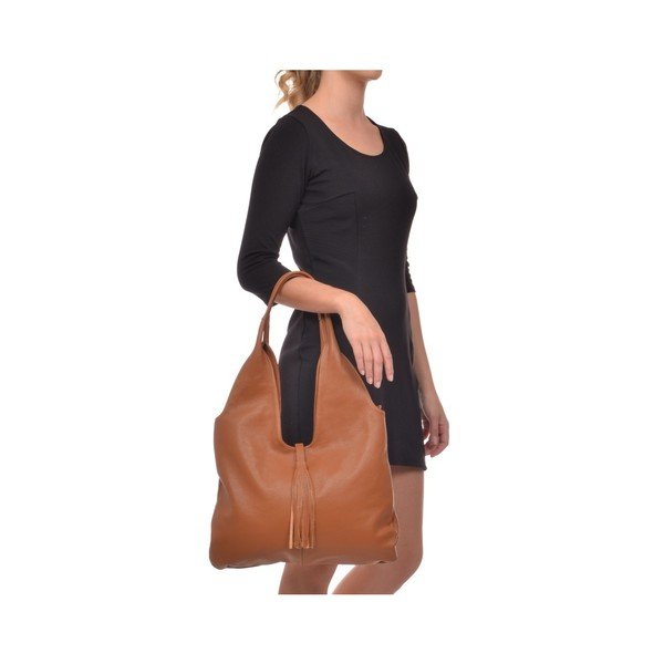Paredo Cognac konyak barna bőr válltáska - Roberta M-image-4