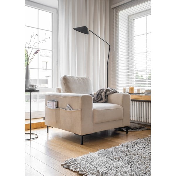 Bézs kordbársony fotel Lofty Lilly – Miuform-image-2