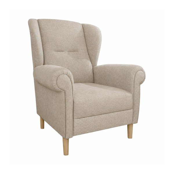 Világosbarna füles fotel Swan – Ropez