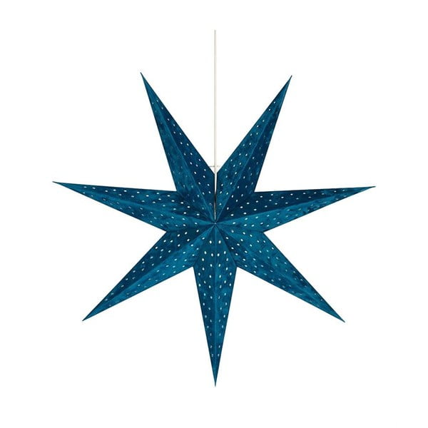 Velours kék függő fénydekoráció, magasság 75 cm - Markslöjd