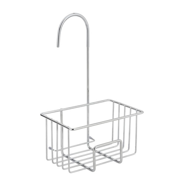 Fényes ezüstszínű függő rozsdamentes acél fürdőszobai polc Milito – Wenko