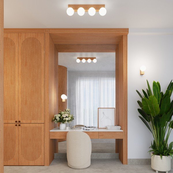 Fehér-natúr színű fali lámpa ø 12 cm Solum – Sollux-image-3