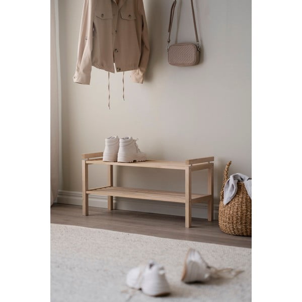 Natúr színű tölgyfa cipőtartó Confetti – Rowico-image-1