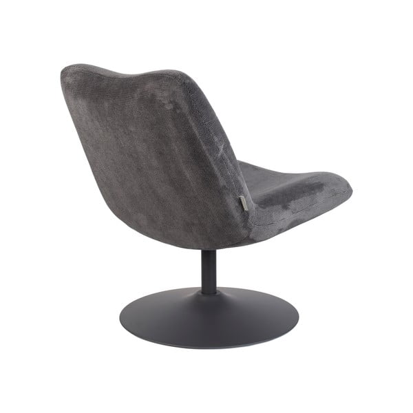 Sötétszürke bársony fotel Bubba – Zuiver-image-4