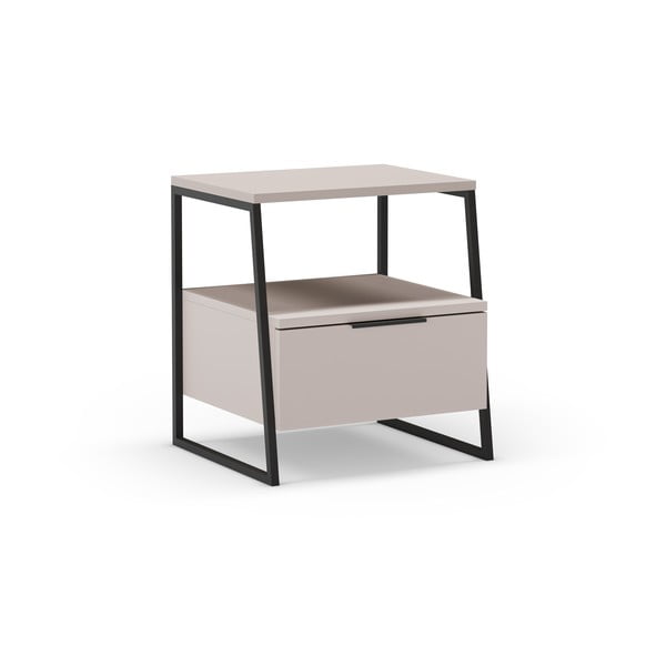 Krémszínű éjjeliszekrény Velia – Marckeric-image-3