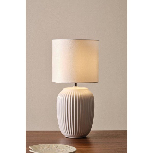 Fehér kerámia asztali lámpa (magasság 41 cm) Karlsson – Jotex-image-1