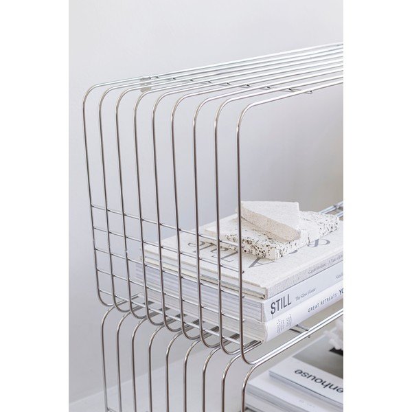 Fényes ezüstszínű többszintes fém fali polc 70 cm Store-It – Mette Ditmer Denmark-image-2