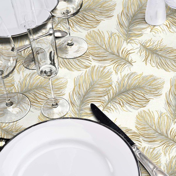 Lemosható asztalterítő ø 160 cm Plumina – douceur d'intérieur-image-1