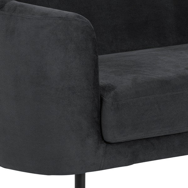 Biloxi antracitszürke bársony kanapé, 160 cm - Actona-image-1