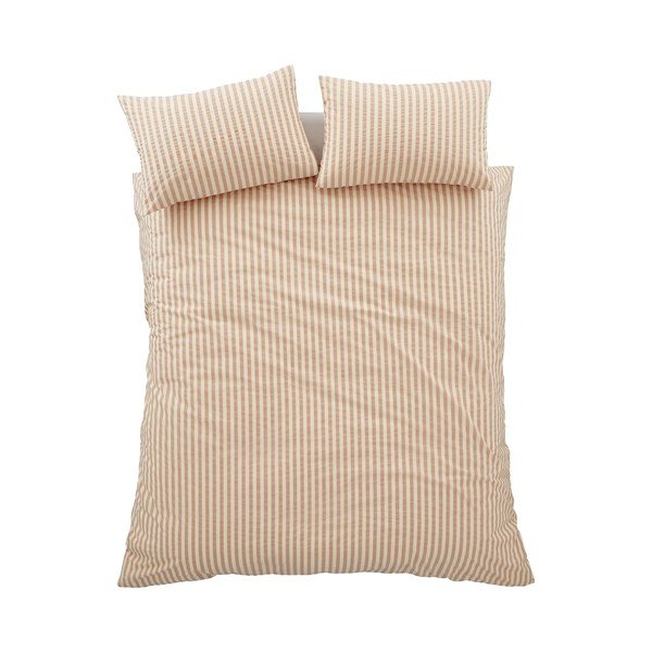 Narancssárga egyszemélyes ágyneműhuzat 135x200 cm Cotton Rich Woven Stripe – Pineapple Elephant