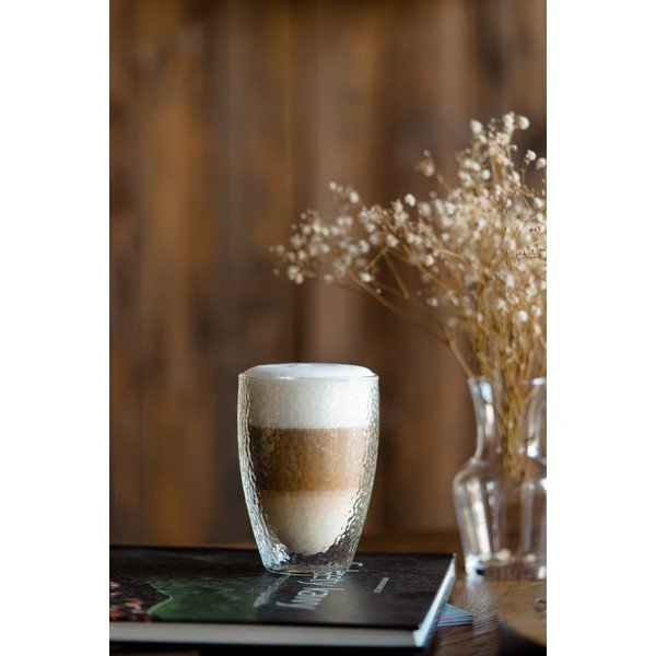 Üveg duplafalú bögre lattéhoz  350 ml Allessia – Vialli Design-image-3