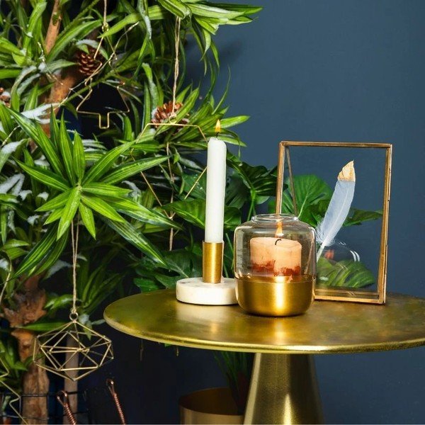 Alumínium kerek tárolóasztal ø 39 cm Rhet – Kave Home-image-2