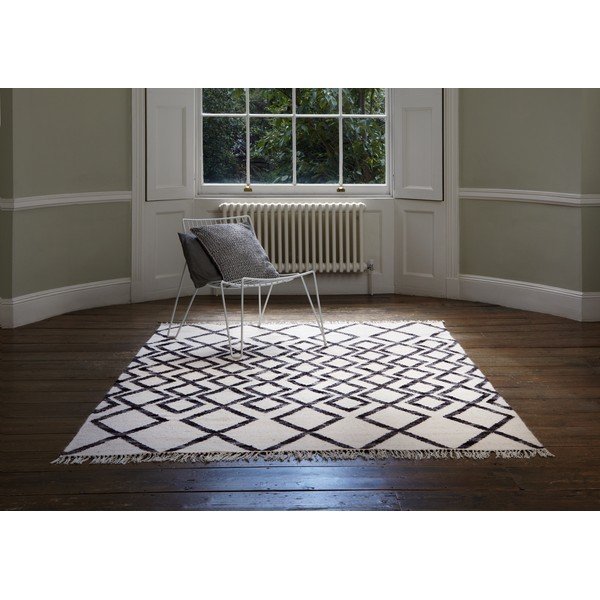 Hackney Diamond bézs-fekete szőnyeg, 120 x 170 cm - Asiatic Carpets-image-4