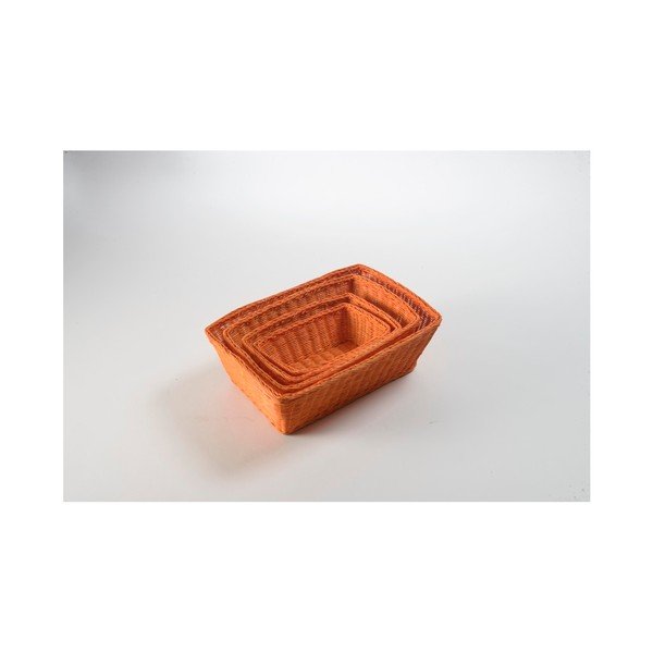 Saga narancssárga rattan kosárszett, 4 darab - Compactor-image-1