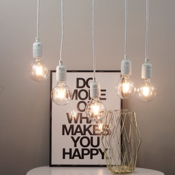 Uno fehér ötágú függőlámpa - Bulb Attack-image-1