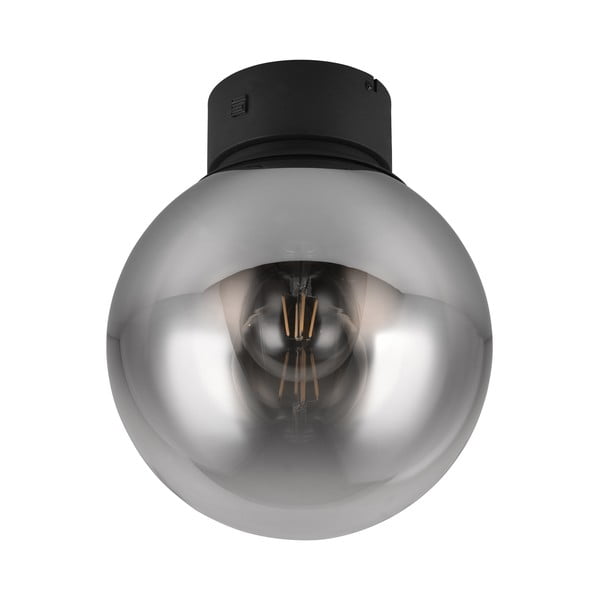 Fekete LED mennyezeti lámpa üveg búrával ø 30 cm Cipallone – CINQUE-image-1