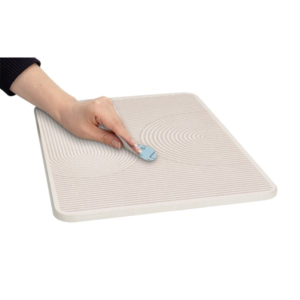 Bézs kovaföld edénycsepegtető alátét 40x30 cm Damon – Wenko-image-2