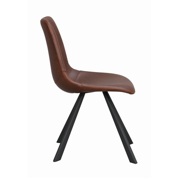 Alpha barna étkezőszék fekete lábakkal - Rowico-image-4