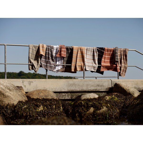 Fekete-világosszürke pamut törölköző 50x100 cm Sauna – Zone-image-4