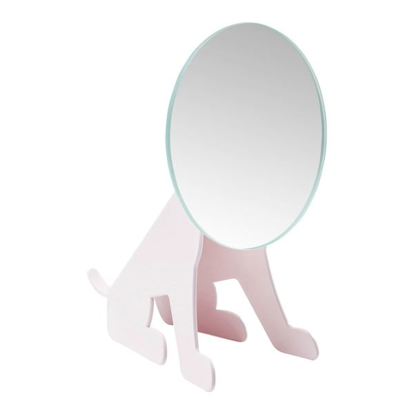 Dog rózsaszín asztali tükör - Kare Design