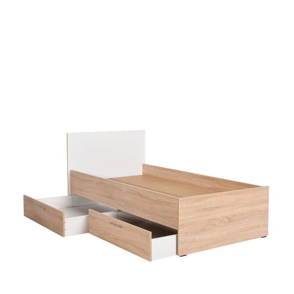 Fehér-natúr színű gyerekágy tárolóhellyel 90x190 cm – Kalune Design-image-3