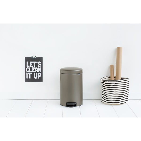 Szürke acél pedálos szemetes 12 l NewIcon – Brabantia-image-1