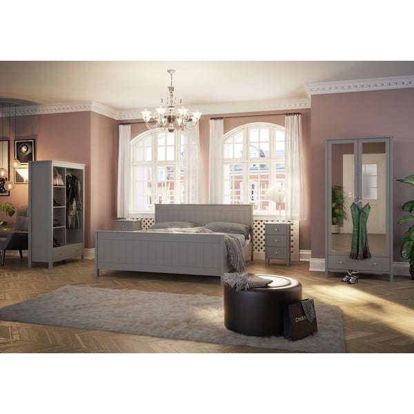 Fehér franciaágy 180x200 cm Tromsö - Tvilum-image-1