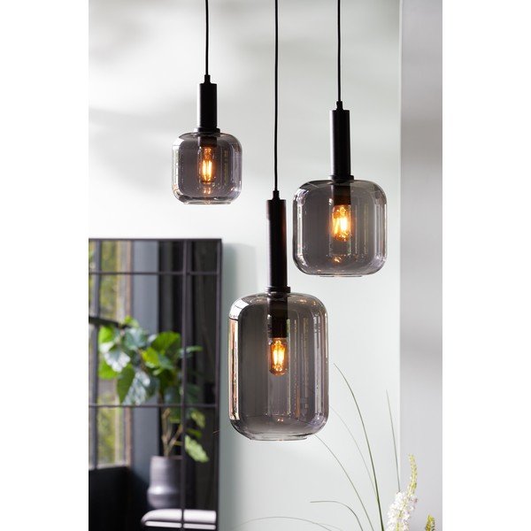 Szürke mennyezeti lámpa üveg búrával ø 16 cm Lekar – Light & Living-image-1