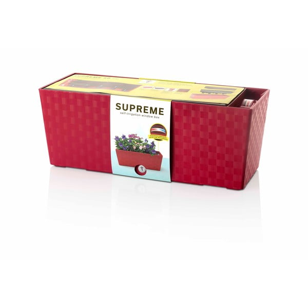 Supreme piros önöntöző kaspó, hossz 50 cm - Flower Lover-image-1