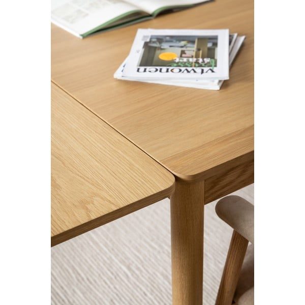 Natúr színű bővíthető étkezőasztal tölgyfa dekorral 100x200 cm Atlantic – Actona-image-1