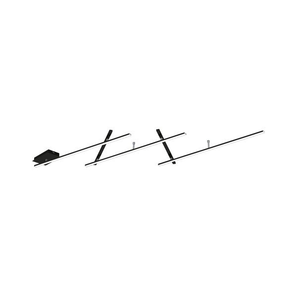 Matt fekete LED dimmelhető mennyezeti lámpa 50x245 cm Indira – Trio-image-2