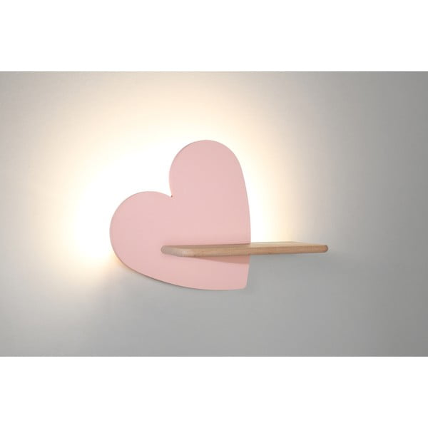 Rózsaszín gyerek lámpa Heart – Candellux Lighting-image-1