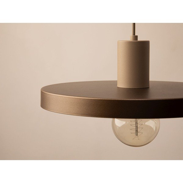Világosbarna fém függőlámpa ø 30 cm Ori – Micadoni -image-2