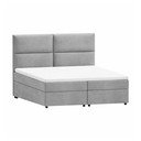 Világosszürke ágyneműtartós boxspring ágy 180x200 cm Rico – Ropez