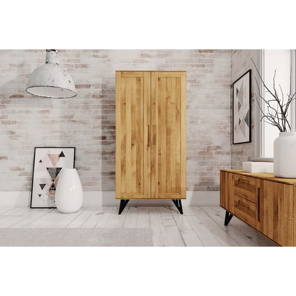 Tölgyfa ruhásszekrény 91x185 cm Golo - The Beds-image-1