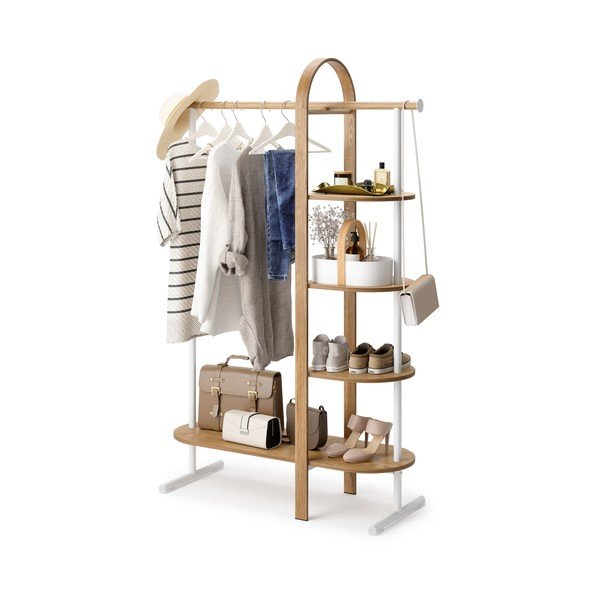 Fehér-natúr színű eukaliptusz előszoba bútor Bellwood – Umbra-image-4