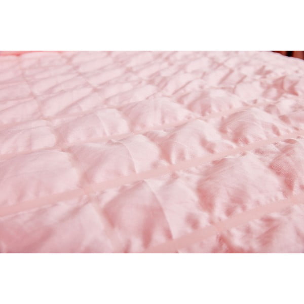 Rózsaszín egyszemélyes krepp ágyneműhuzat 140x200 cm Naomi – My House-image-1