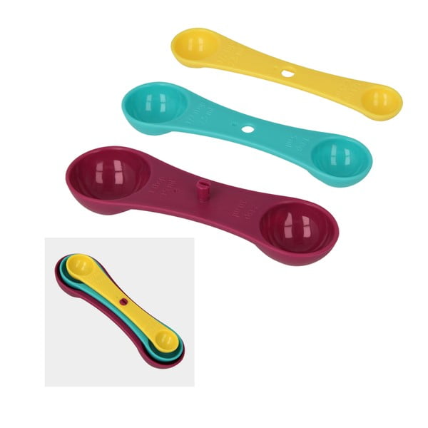 Spoons 3 db-os színes mérőkanál szett - Metaltex