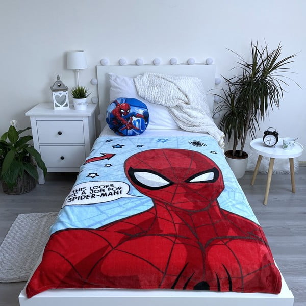 Piros-kék mikroplüss gyerek takaró 100x150 cm Spiderman – Jerry Fabrics-image-2