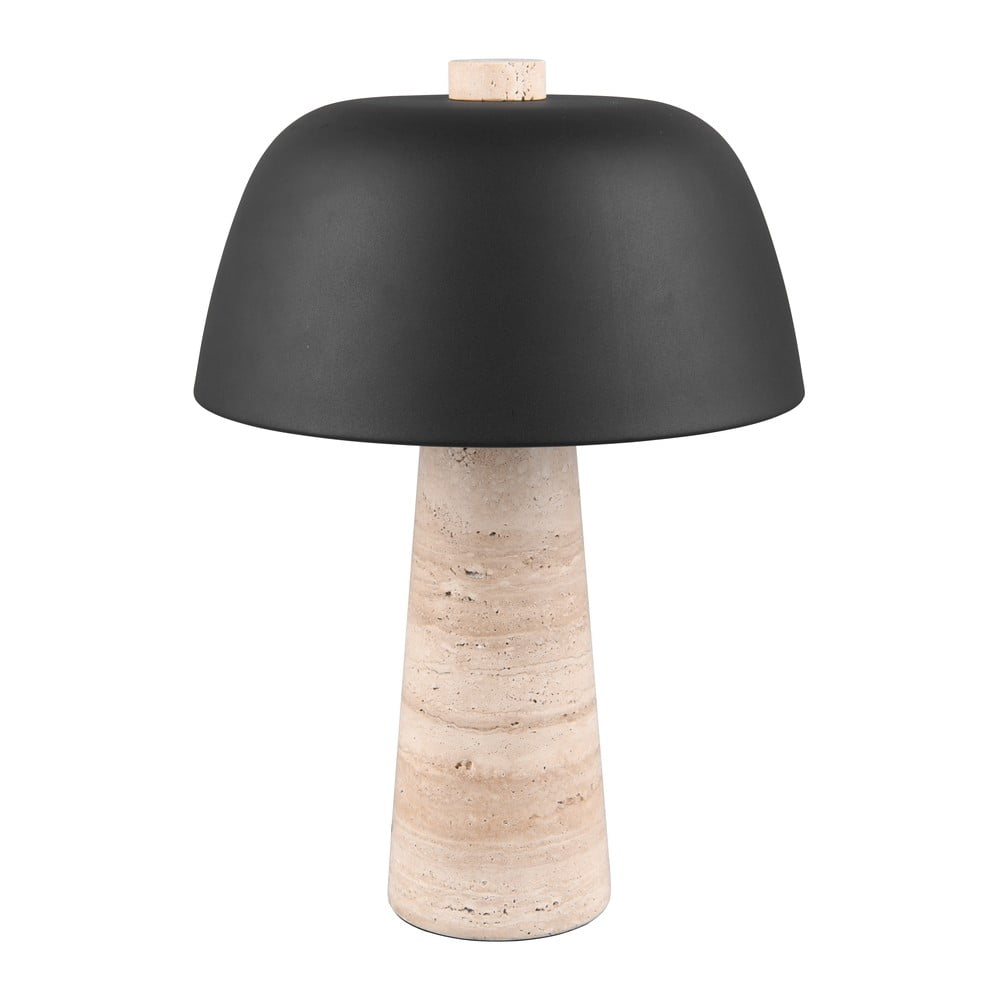 Fekete-bézs asztali lámpa fém búrával (magasság 41 cm) Timba Trio Select