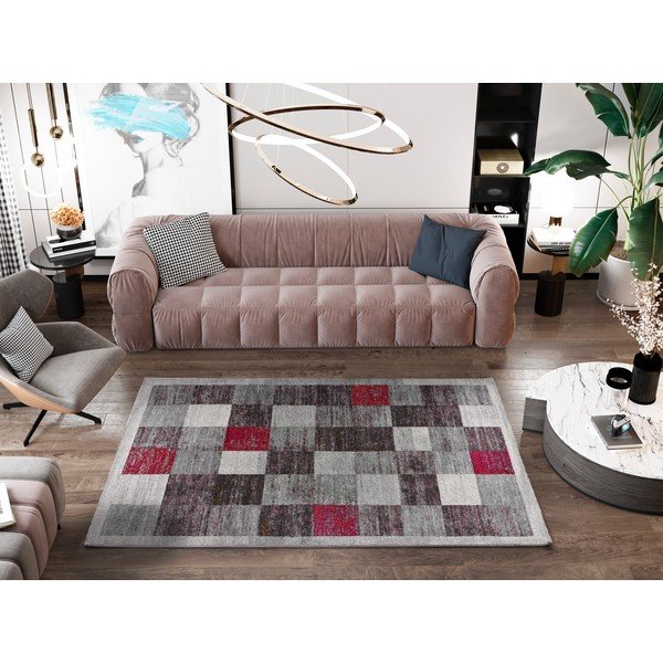 Piros-szürke szőnyeg 200x290 cm Sheki – Universal-image-1