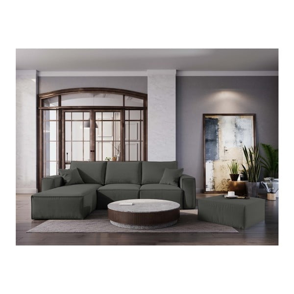 Miami sötétszürke puff, 65 x 65 cm - Cosmopolitan Design-image-3