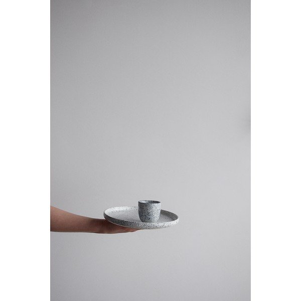 Mess fekete-fehér agyagkerámia kistányér ø 20 cm - ÅOOMI-image-3