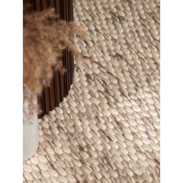 Bézs-natúr színű kézi szövésű gyapjú kerek szőnyeg ø 160 cm Lyon Beans – Elle Decoration-image-3