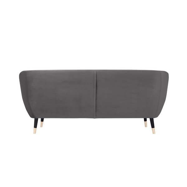 Benito szürke kanapé fekete lábakkal, 188 cm - Mazzini Sofas-image-4