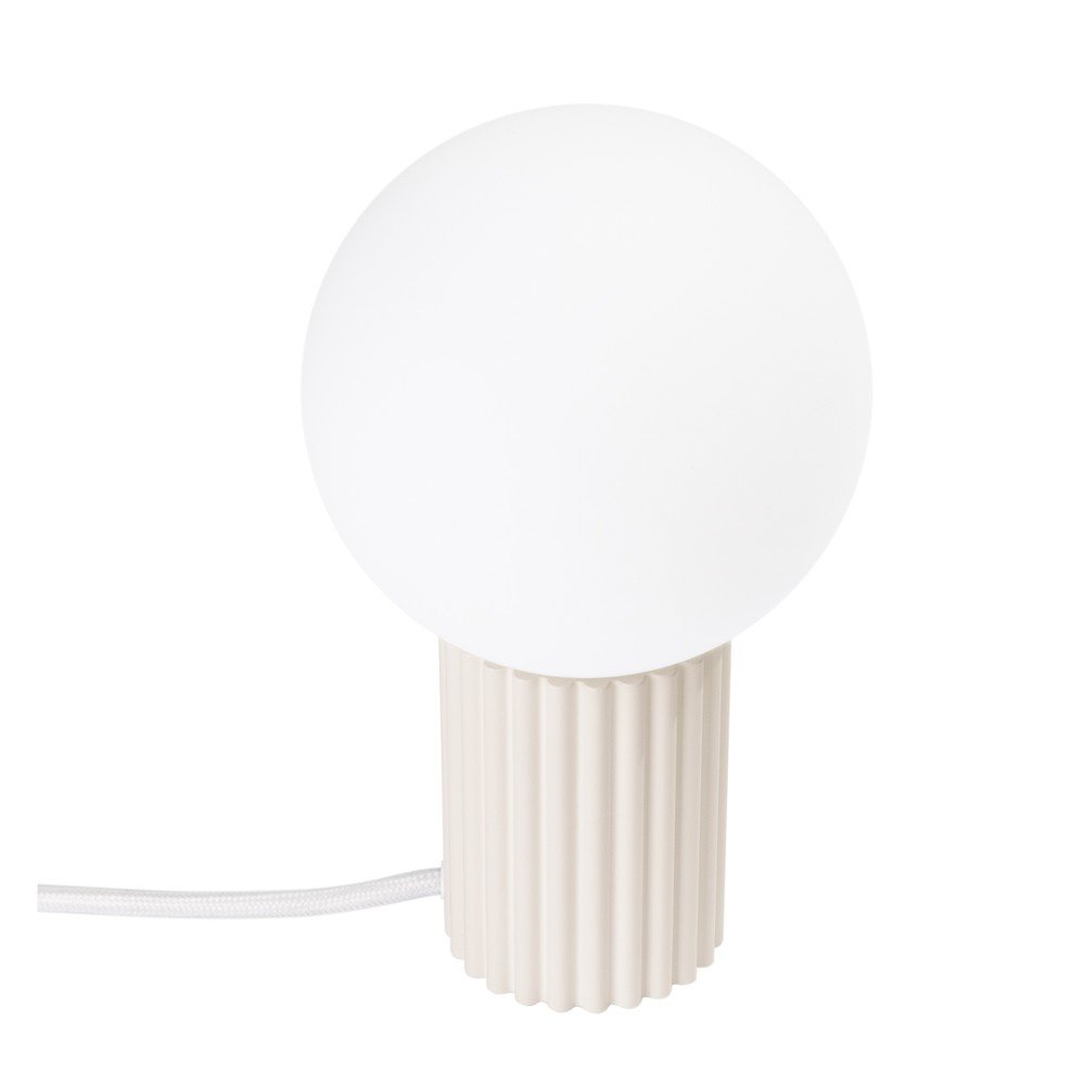 Krémszínű asztali lámpa üveg búrával (magasság 19 cm) Orbital Sollux