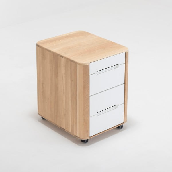 Ena fiókos elem tömör tölgyfa szerkezettel - Gazzda-image-1