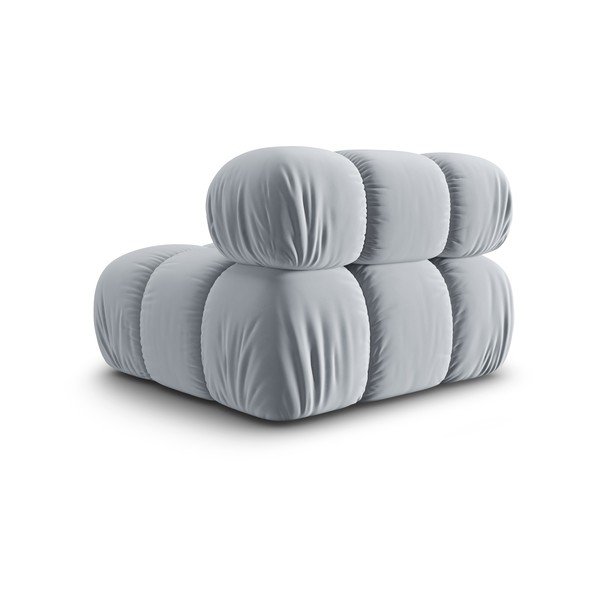 Világoskék bársony kanapé modul (középső rész) Bellis – Micadoni Home-image-4